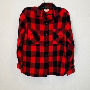 Calvin Klein Women’s Vintage Y2K 1990 Plaid Flannel Button Down Shirt EUC Sz 13